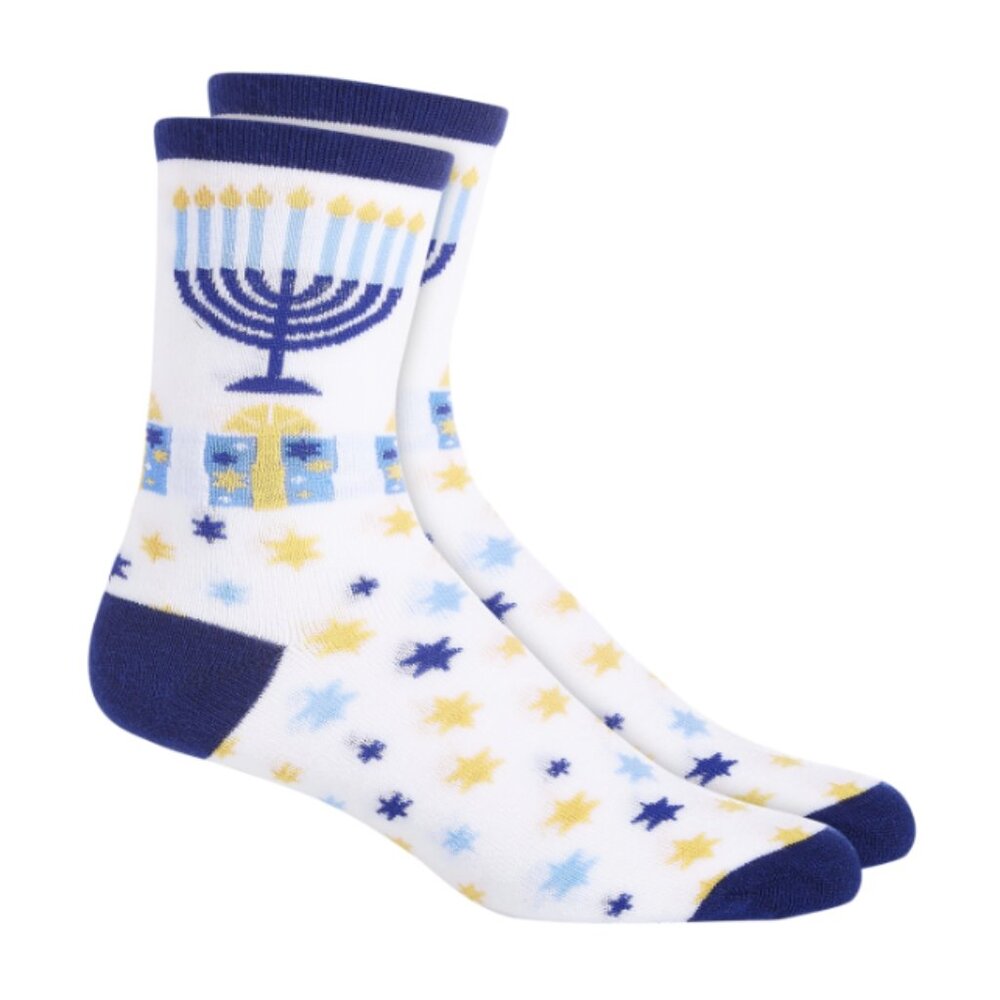 NWT Charter Club Holiday Crew Socks, Hanukkah
